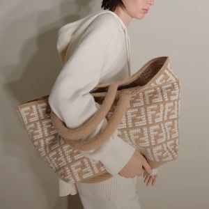 Brand New Fendi XL Shopping Shopper Tote FF Motif $2590